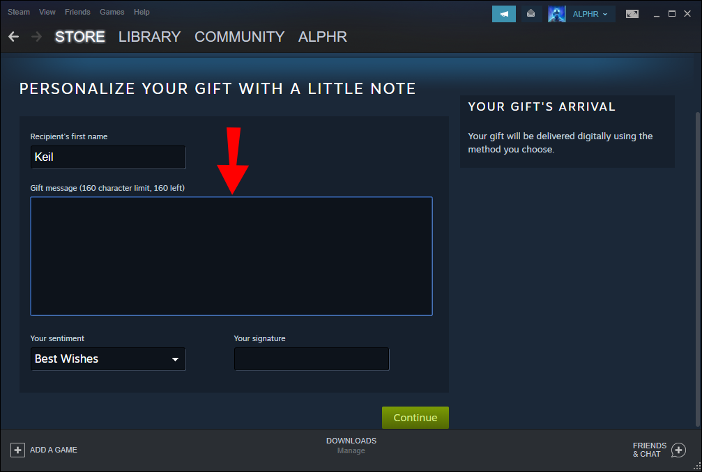 steam gift